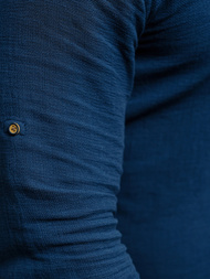 Класична сорочка чоловіча tемно-cиня OZONEE O/V26