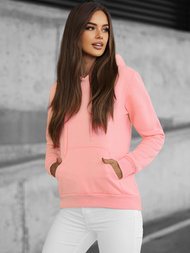 Bluza z kapturem damska pudrowa OZONEE JS/W02Z