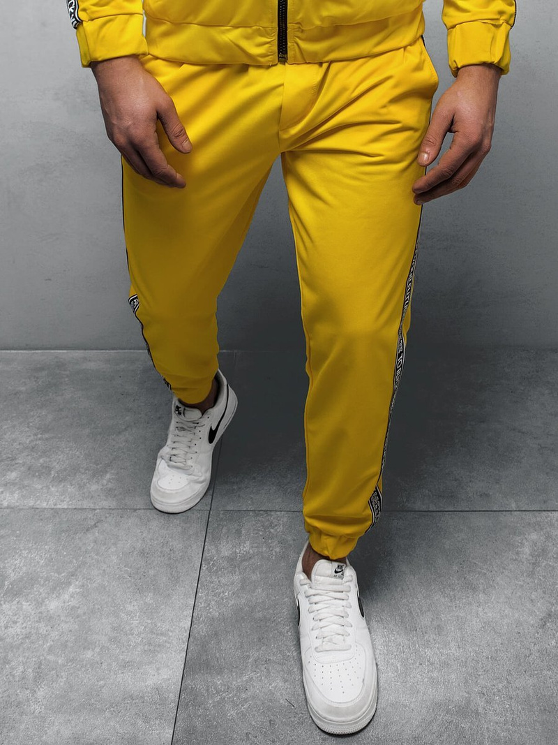 Spodnie dresowe męskie żółte OZONEE B/10018
