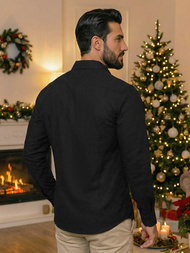 Koszula męska czarna OZONEE O/V125Z