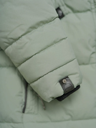 Kurtka zimowa damska długa pikowana miętowa OZONEE O/W377