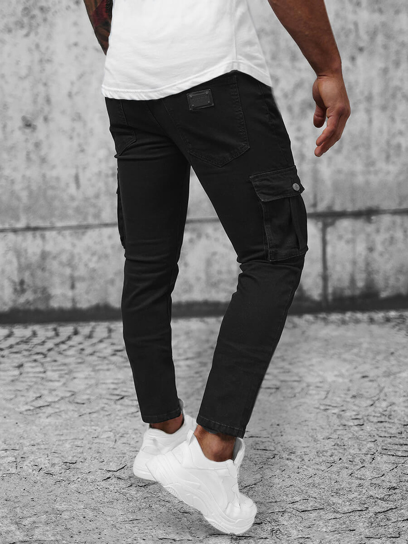 Spodnie jeansowe męskie czarne OZONEE NB/MP0123N