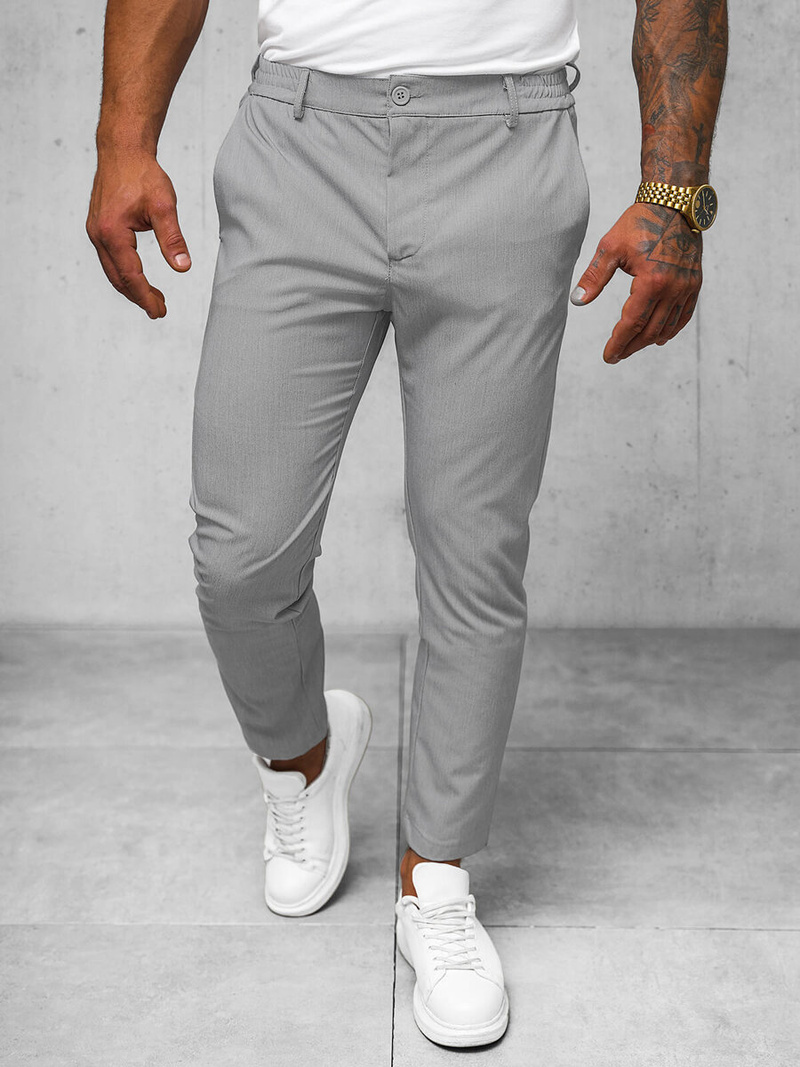 Spodnie męskie chino szare OZONEE O/1411SP