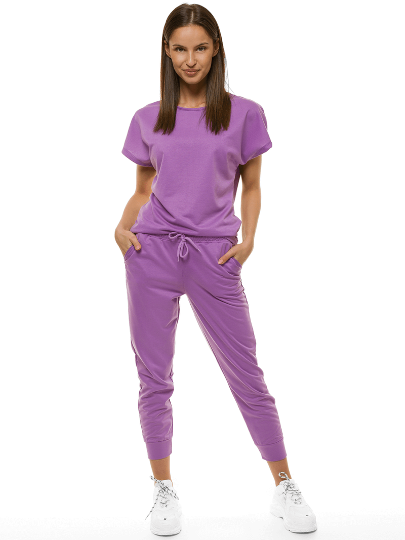 Жіночий спортивний костюм з двох частин фіолетовий OZONEE O/MB1001/21