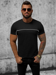 T-shirt męski czarny OZONEE JS/8T250/3