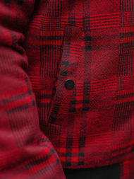 Kurtka męska bomberka czerwona OZONEE O/3A58