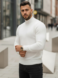 Sweter męski półgolf biały OZONEE V/V24503