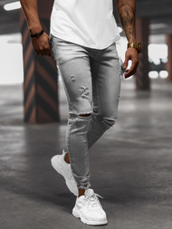 Spodnie jeansowe męskie szare OZONEE O/WE1090