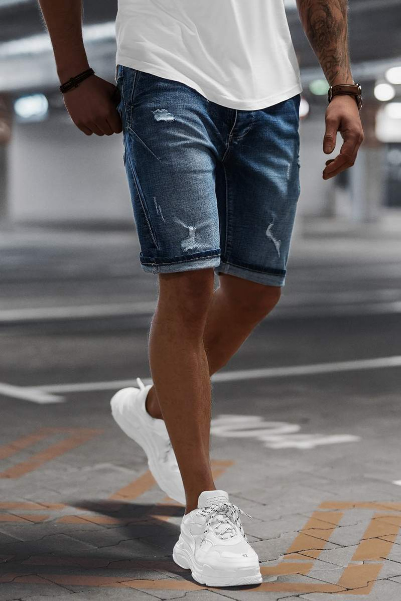 Spodenki męskie jeansowe niebieskie OZONEE NB/MP0042BZ