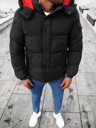 Kurtka zimowa męska pikowana czarna OZONEE JB/JP1163/6Z