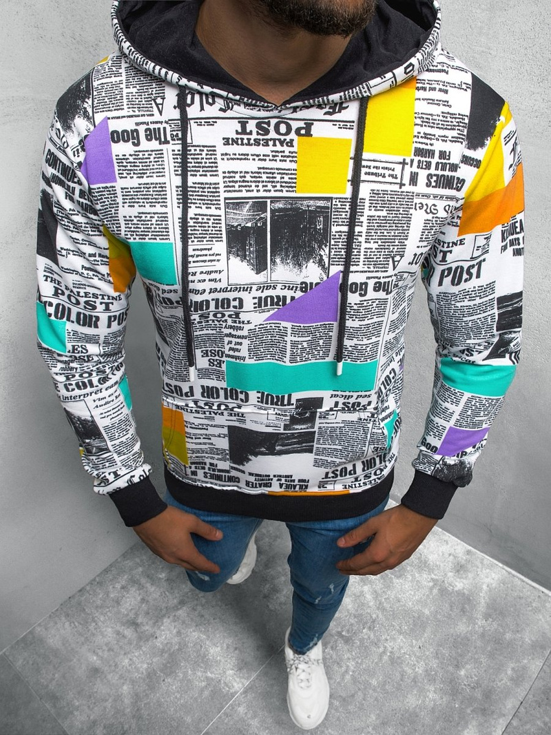 Bluza z kapturem męska kolorowa OZONEE O/BZ1002Z