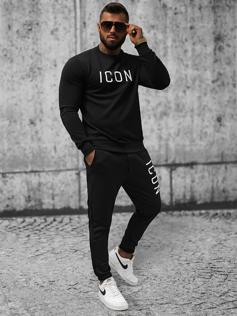 Komplet dresowy męski czarny 20