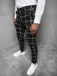 Spodnie męskie chino materiałowe czarne OZONEE DJ/5507