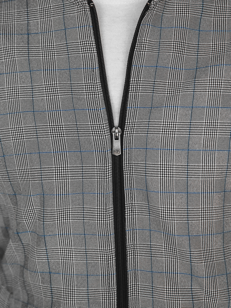 Komplet męski - kurtka I spodnie chino szaro-niebieski OZONEE DJ/5619