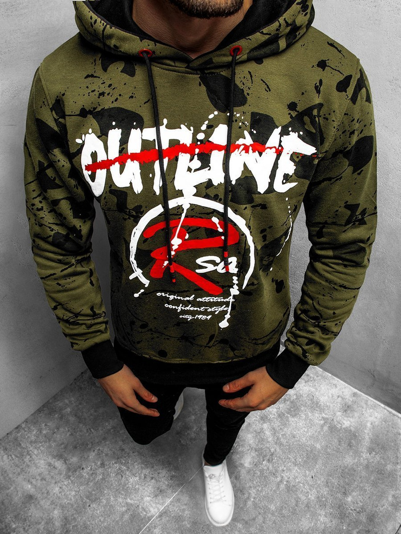 Bluza męska zielona OZONEE JS/DD276Z