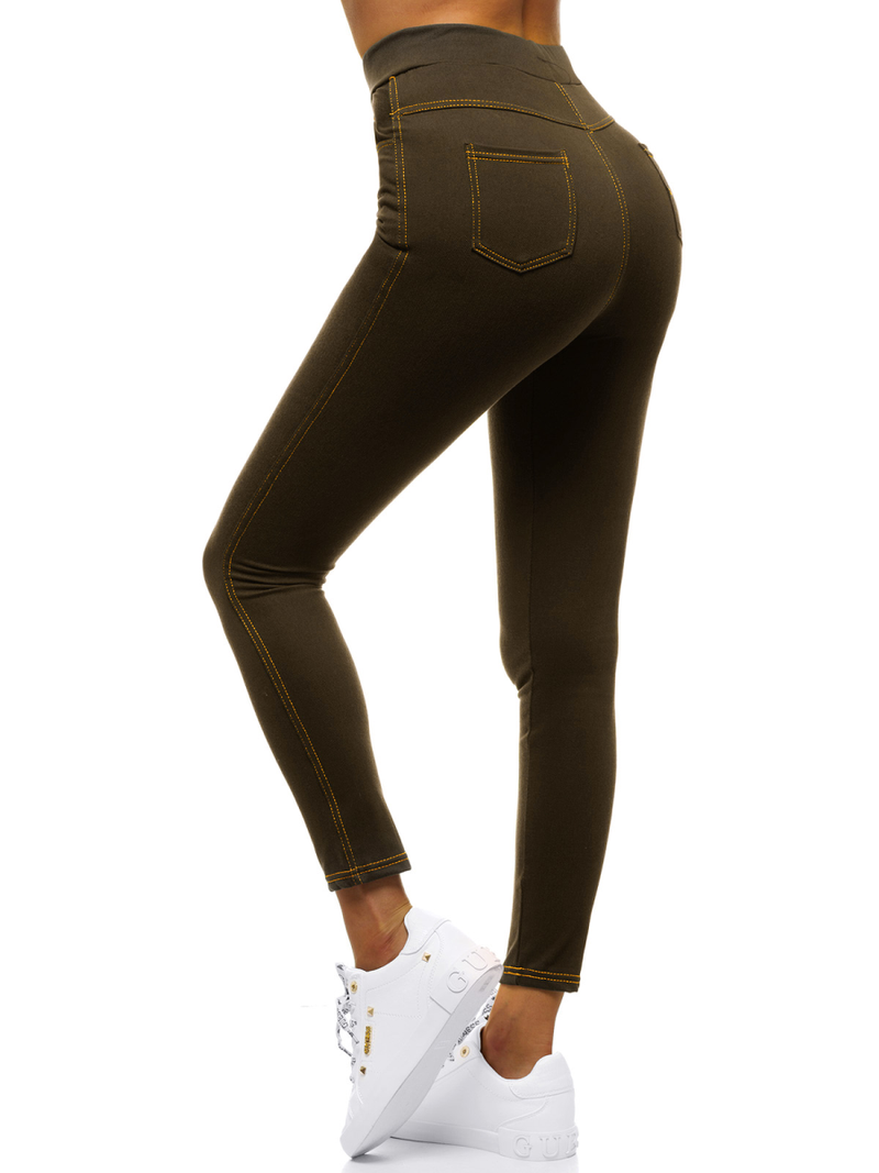 Legginsy damskie brązowe OZONEE JS/1016/A14