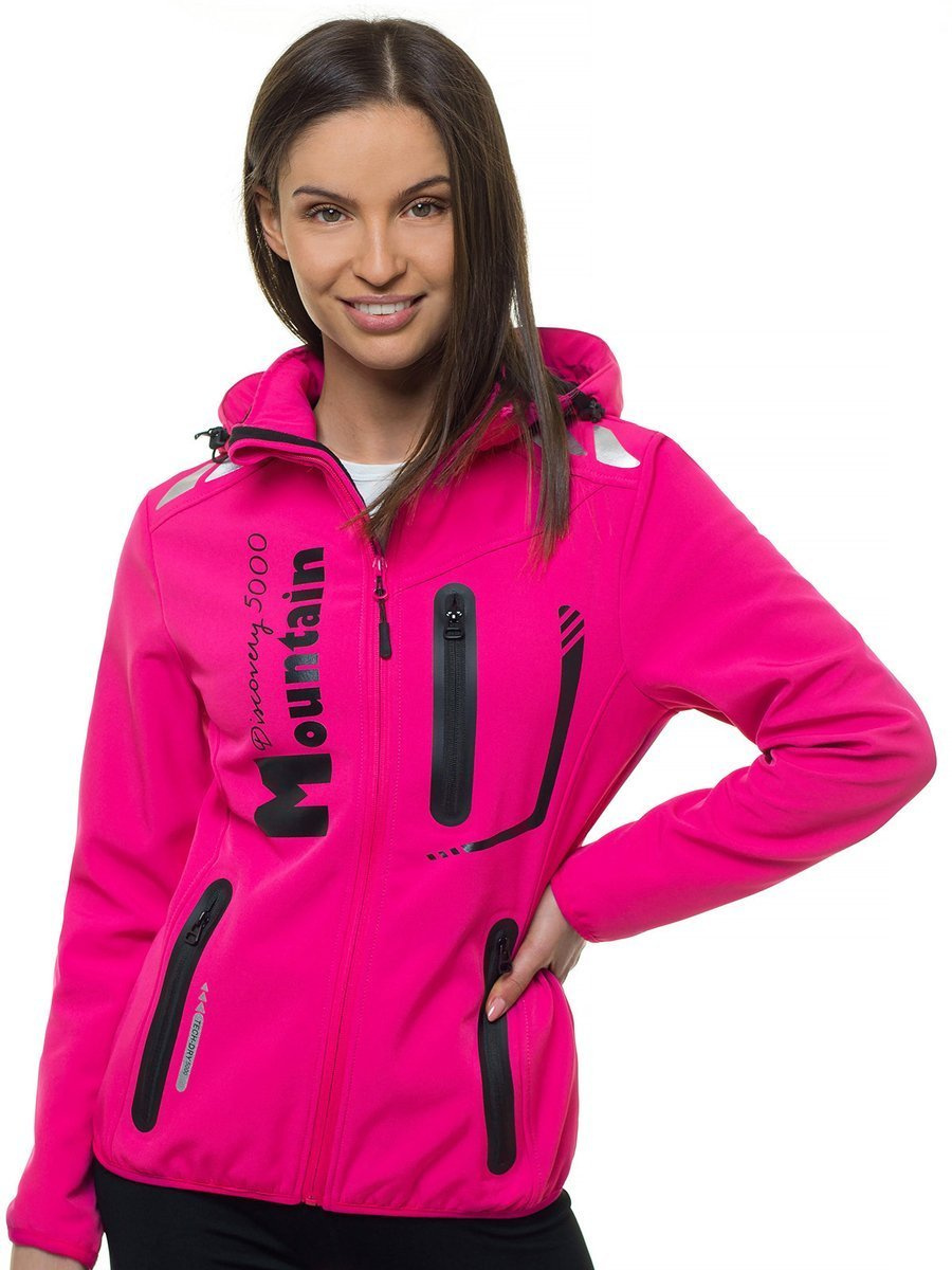 Kurtka softshell damska z kapturem różowa OZONEE JS/HH030/51