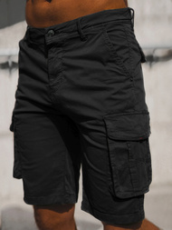 Spodenki męskie chino czarne OZONEE T/XX160086/1