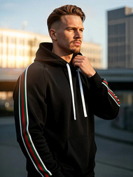 Bluza z kapturem męska czarna OZONEE JS/8B1731/3