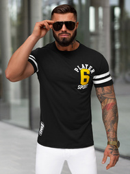 T-shirt męski slim fit czarny OZONEE JS/8B1391/3