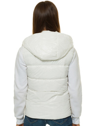 Стьобаний жіночий жилет біла OZONEE O/SW025/10