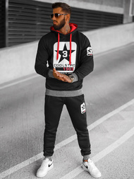 Komplet dresowy męski czarny OZONEE JS/8C59/3Z