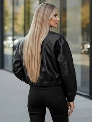 Kurtka skórzana damska czarna OZONEE JS/11Z8281