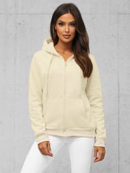 Bluza damska rozpinana z kapturem ecru OZONEE JS/W03/67Z
