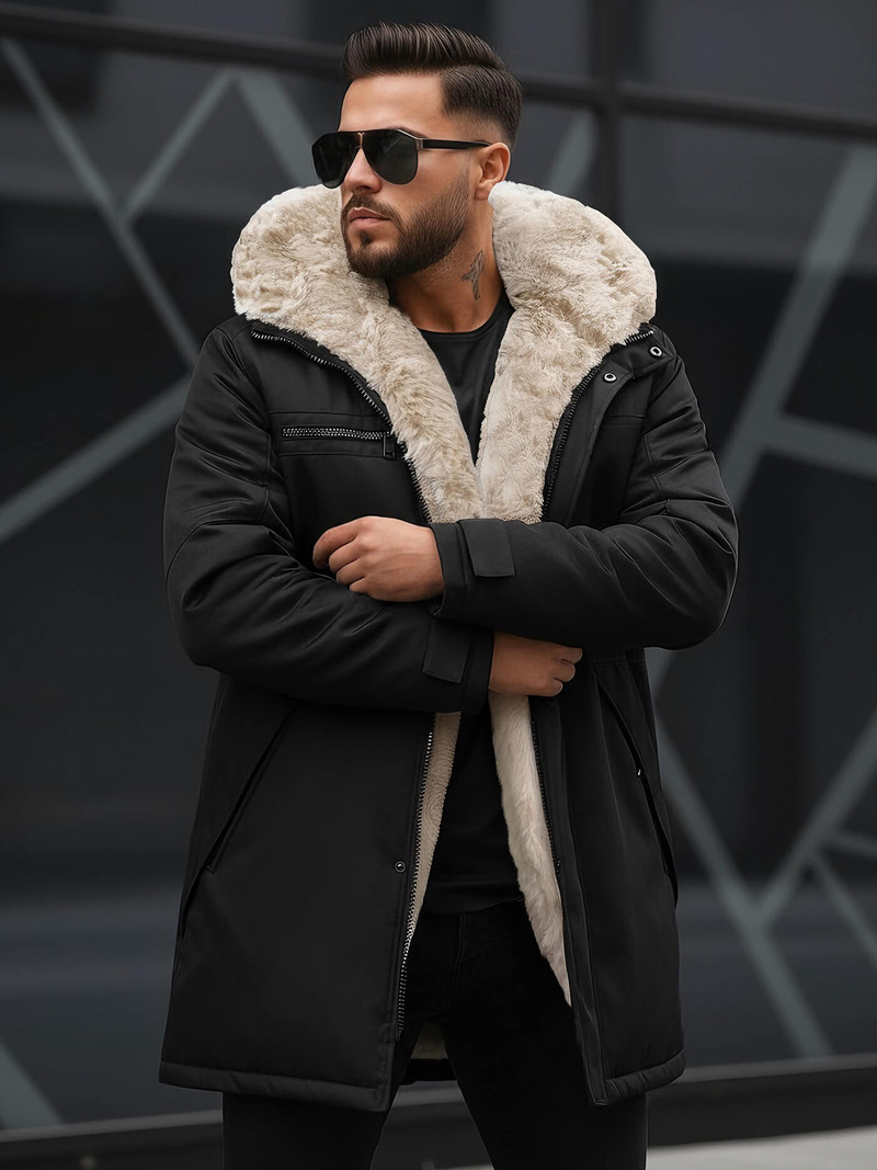 Kurtka zimowa męska czarna OZONEE JS/22M316/392Z