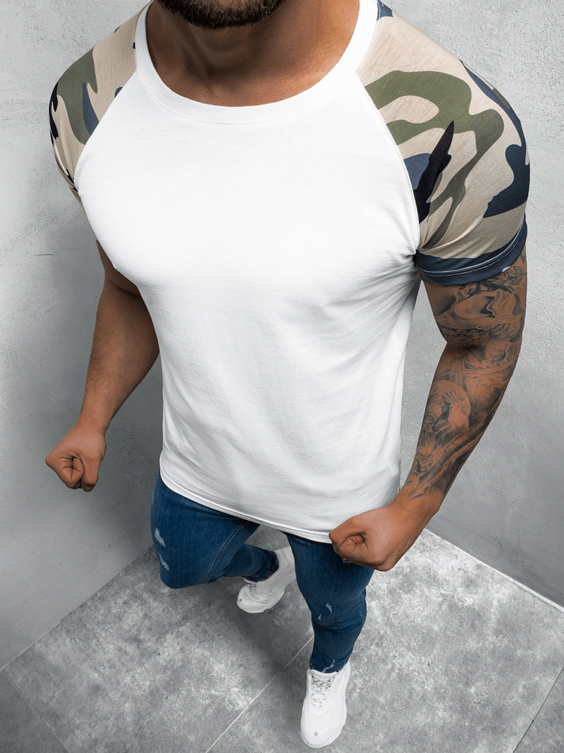 Футболка чоловіча Бiло-камуфляжна OZONEE O/1176