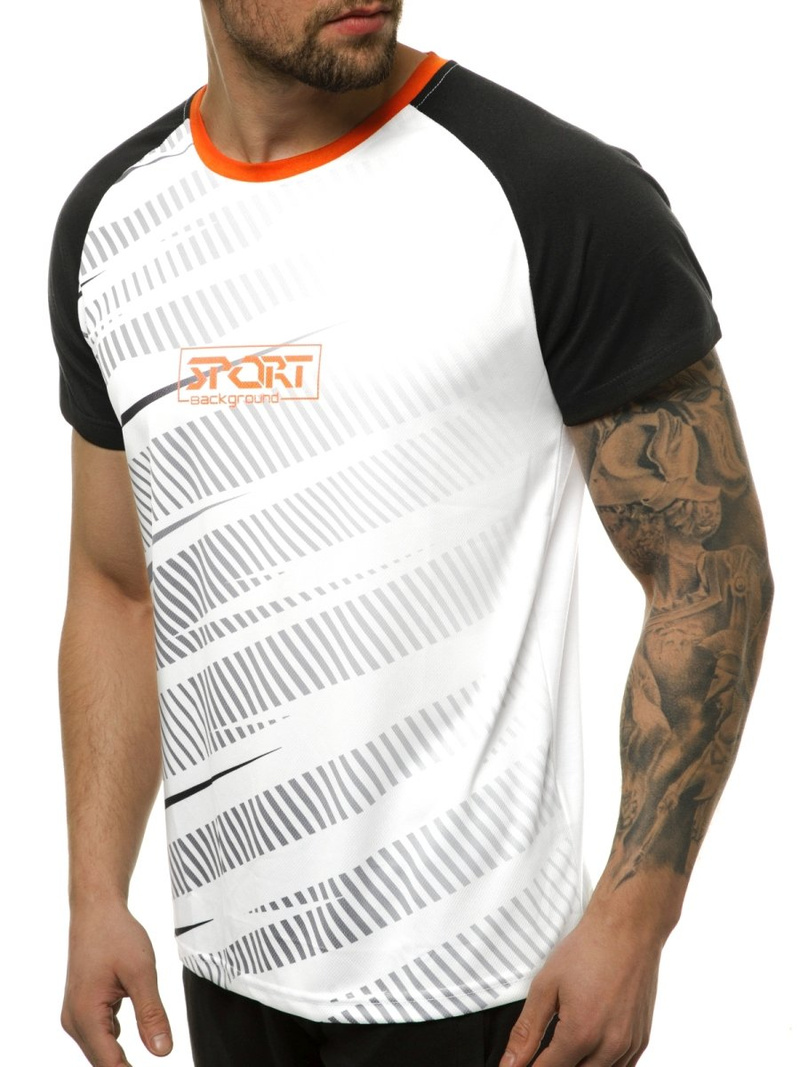 T-Shirt męski biały OZONEE JS/KS2060