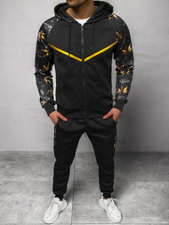 Komplet dresowy męski czarno-żółty OZONEE O/HM703Z