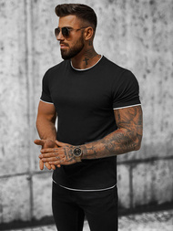 T-shirt męski czarny OZONEE JS/8T227/3