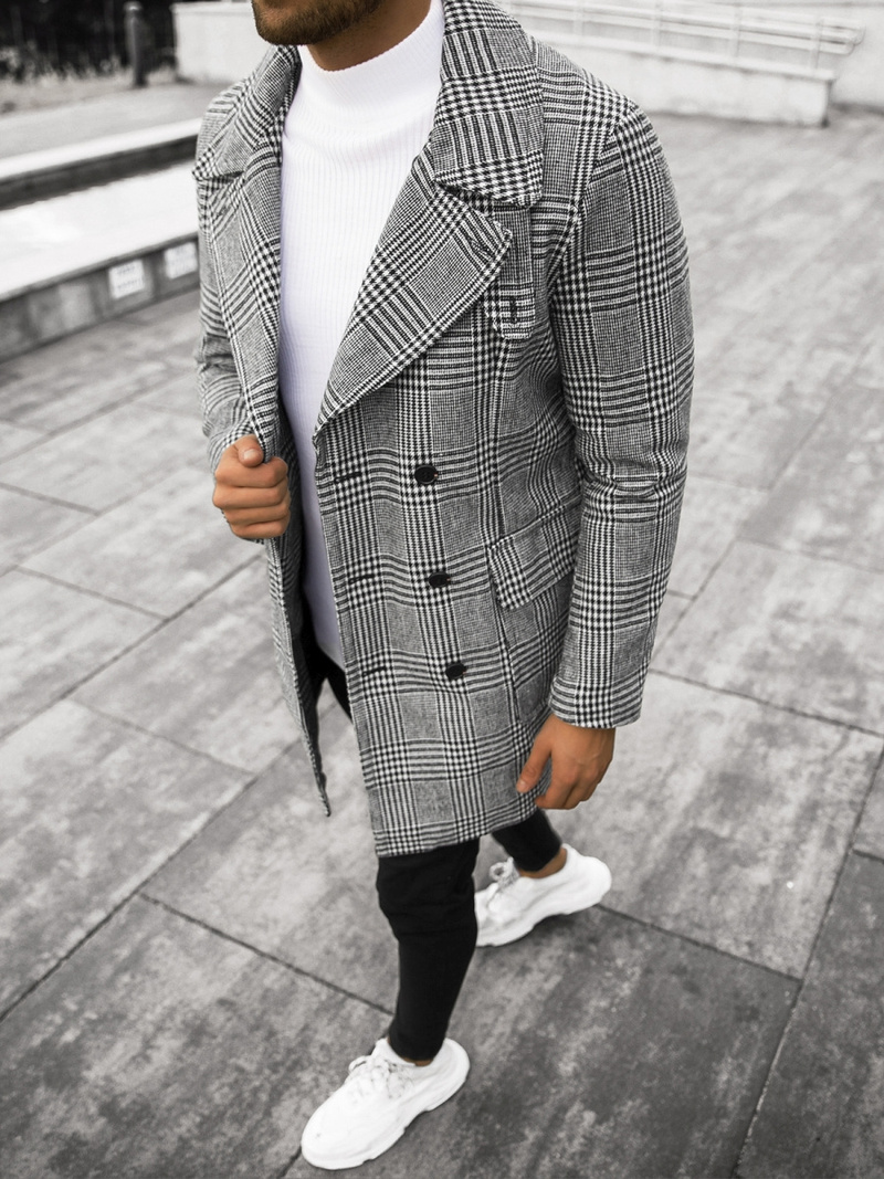 Пальто чоловіче Чорно-Бiлий OZONEE JS/JP1192