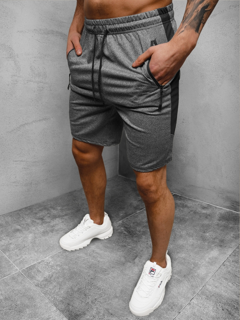 Spodenki dresowe męskie grafitowe OZONEE JS/68061