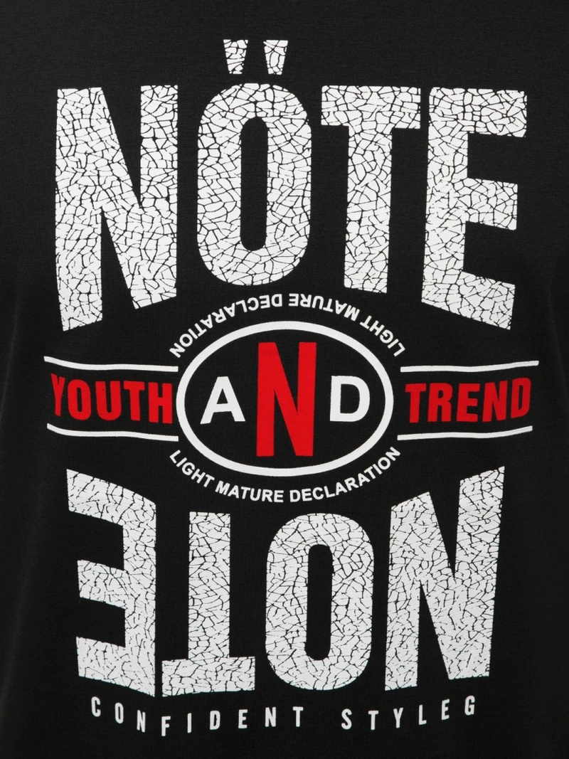 T-Shirt męski czarny OZONEE JS/SS10968