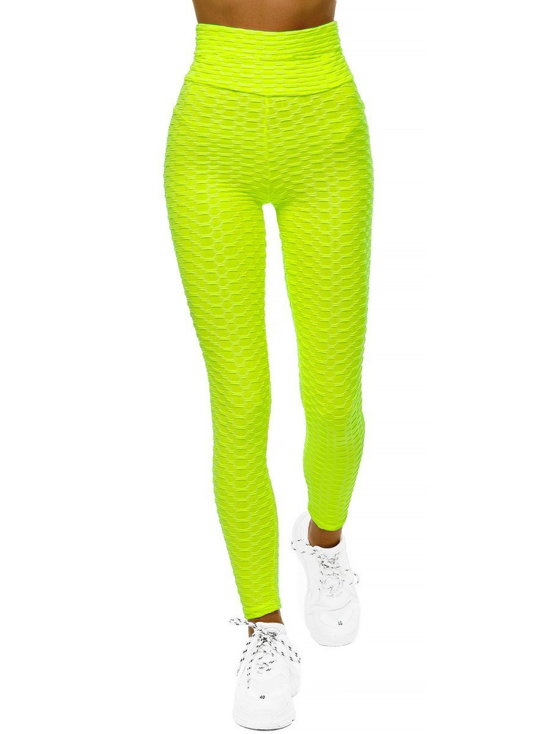 Legginsy damskie żółto-neonowe OZONEE JS/YW88024/26
