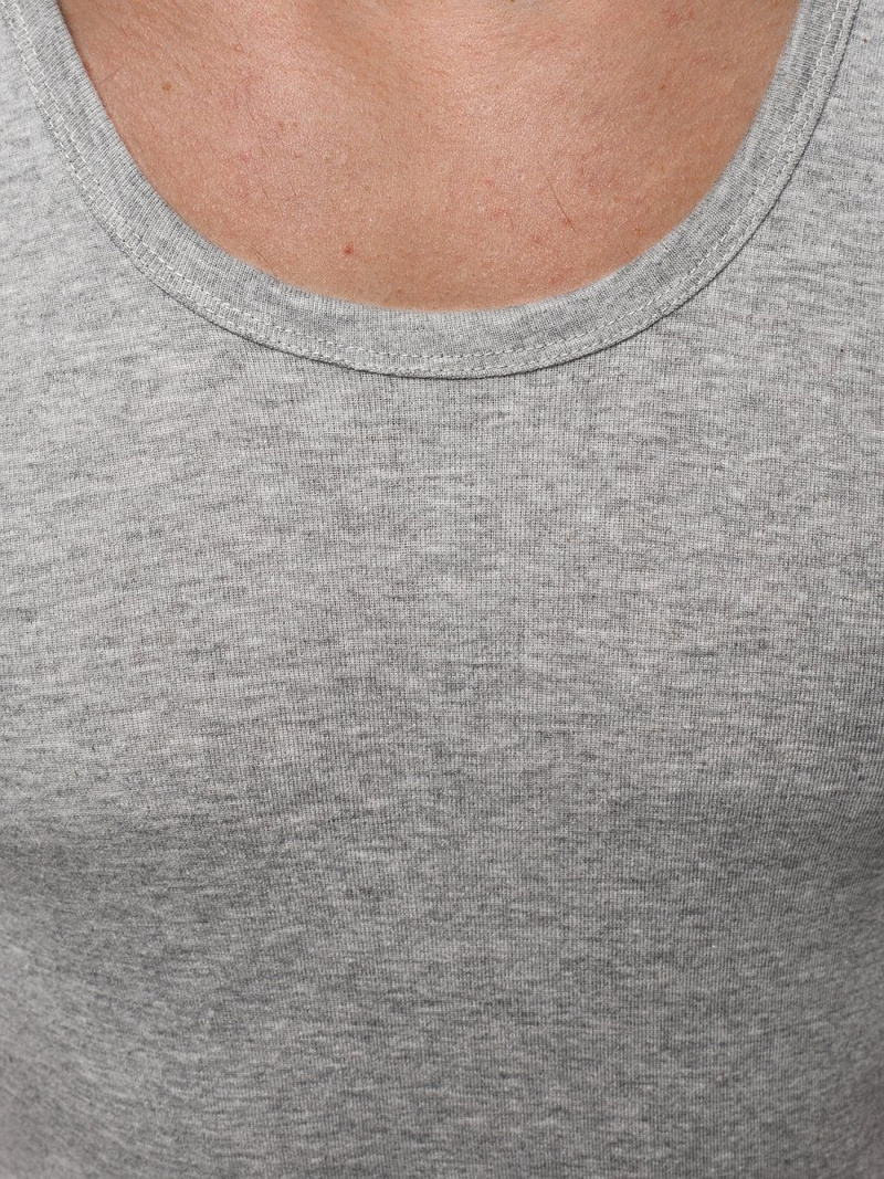 Koszulka bez rękawów męska szara OZONEE JS/NB001