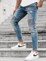 Spodnie męskie jeans niebieskie OZONEE O/B5350