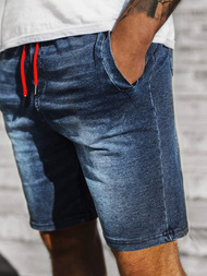 Шорти джинові чоловічі синьо-червоний OZONEE JS/KK1071