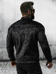Bluza męska welurowa czarna OZONEE O/D8120