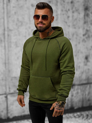 Bluza z kapturem męska khaki OZONEE O/8B152/29