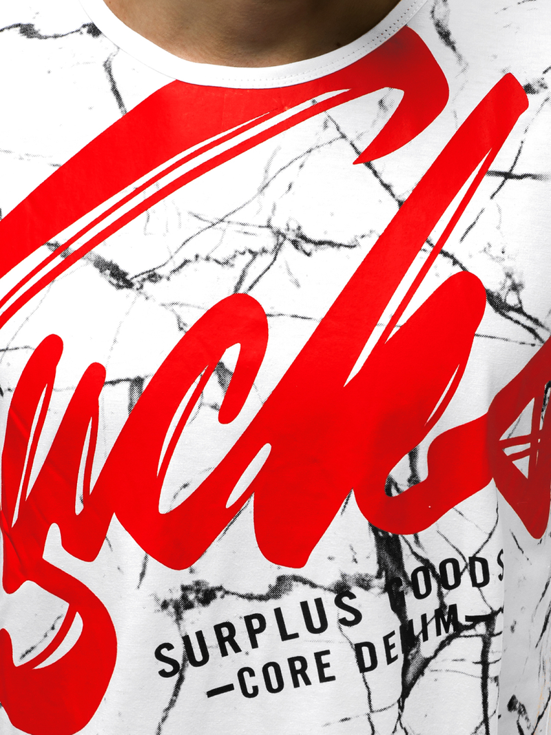 Футболка чоловіча Бiлий OZONEE JS/KS2015