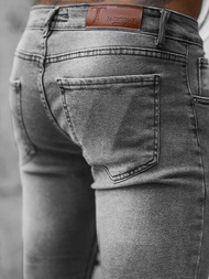 Spodnie jeansowe męskie grafitowe OZONEE O/0387