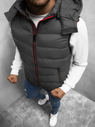 Безрукавка чоловіча Темно-сіра OZONEE N/6875/6