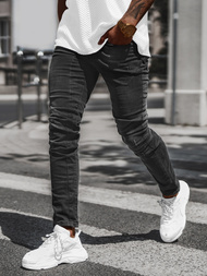 Spodnie jeansowe męskie czarne OZONEE NB/MP0025N