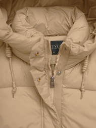 Kurtka zimowa damska pikowana beżowa OZONEE JS/16M9188/62