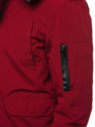 Kurtka zimowa męska bordowa OZONEE JS/2019005