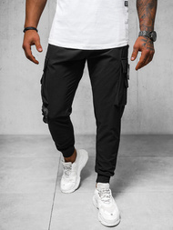Spodnie męskie chino joggery czarne OZONEE O/PS5520
