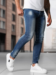 Spodnie jeansowe męskie niebieskie OZONEE NB/MP0199BCZ